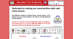 Desktop Screenshot of alarms-nottingham-derby-securitech.co.uk