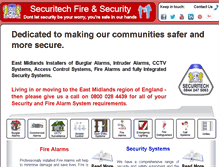 Tablet Screenshot of alarms-nottingham-derby-securitech.co.uk